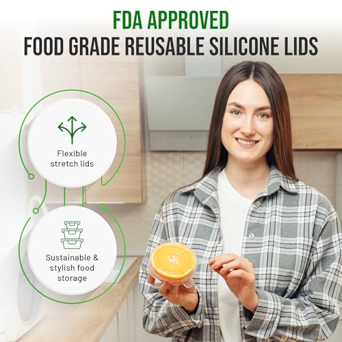Image of Reusable Silicone Can Lids - 2.6 Inch Can Covers for Dog & Cat Food - Universal Fit - Airtight Stretch Lids for Pet Food Cans, BPA-Free, Dishwasher Safe - 10 Pack