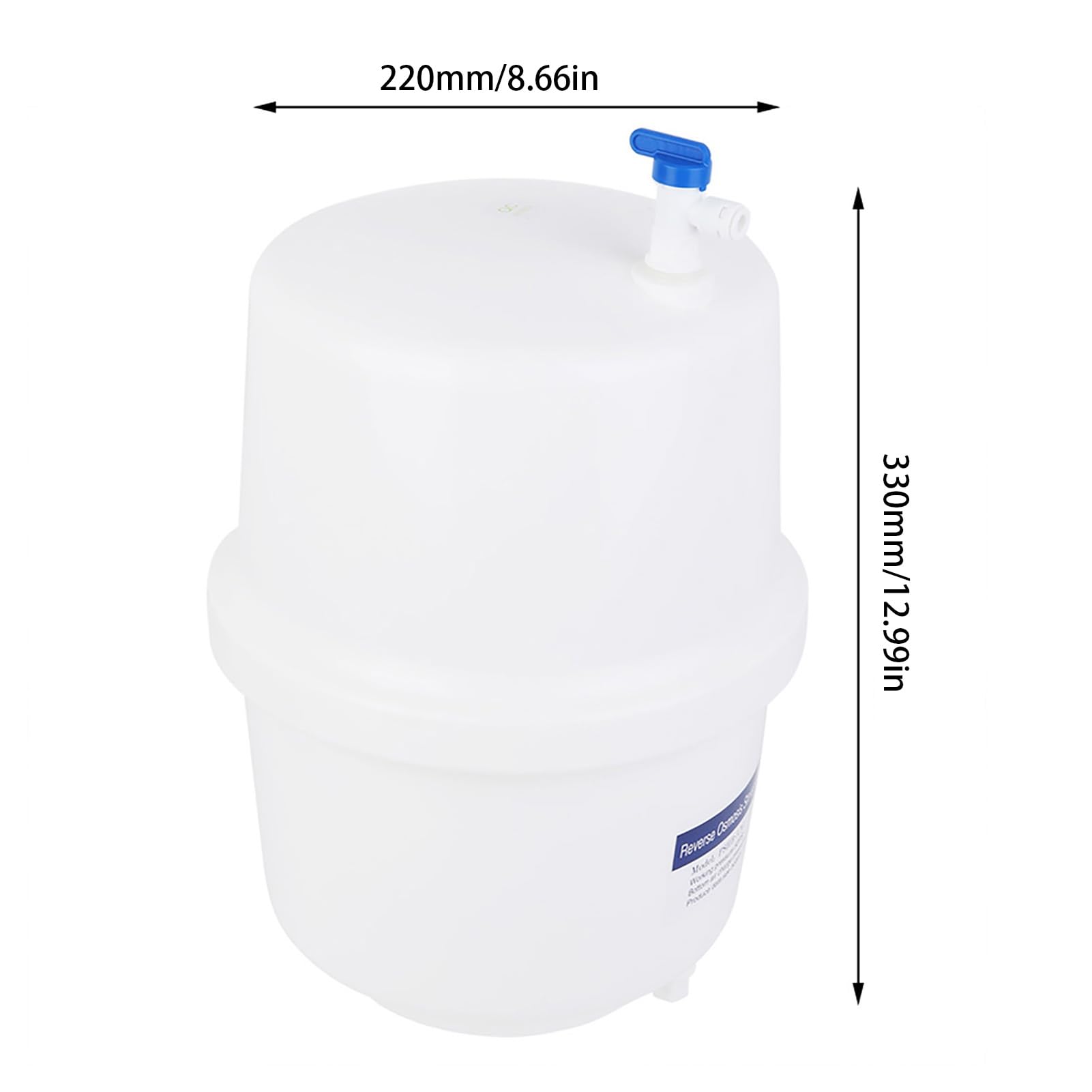 Depósito De Agua Presurizado Con Válvula De Bola Para Sistemas De Ósmosis Inversa RO Tanque Metálico De 3 2 Galones Resistente Y Duradero Compatible Con Filtros De Agua Purificada