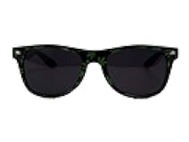 Men's Marijuana Cannabis Weed Print Horn-Rimmed Sunglasses