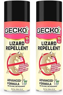 Gecko India's First Aerosol Based Lizard Spray Herbal Lizard Repellent Spray | Plant Based Ingredients | Eco-Friendly Food Grade & Biodegradable | Irritant-Chemical Free | 220ml Each | Pack of 2 - FORMULATION 30 X