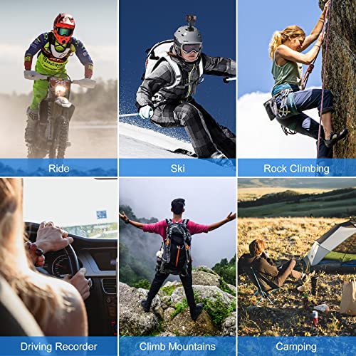 Hafgykio Action Camera Portable Waterproof Digital Action Camera 4K 60Fps Video 16Mp Uhd Pixel Anti Shake Wide Angle Sports Camera With Accessories Kit Remote Control #TOP7