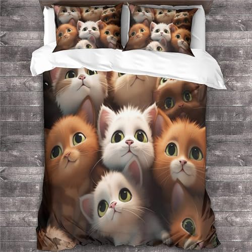 Parure de lit imprimé chat idée cadeau literie originale - 4