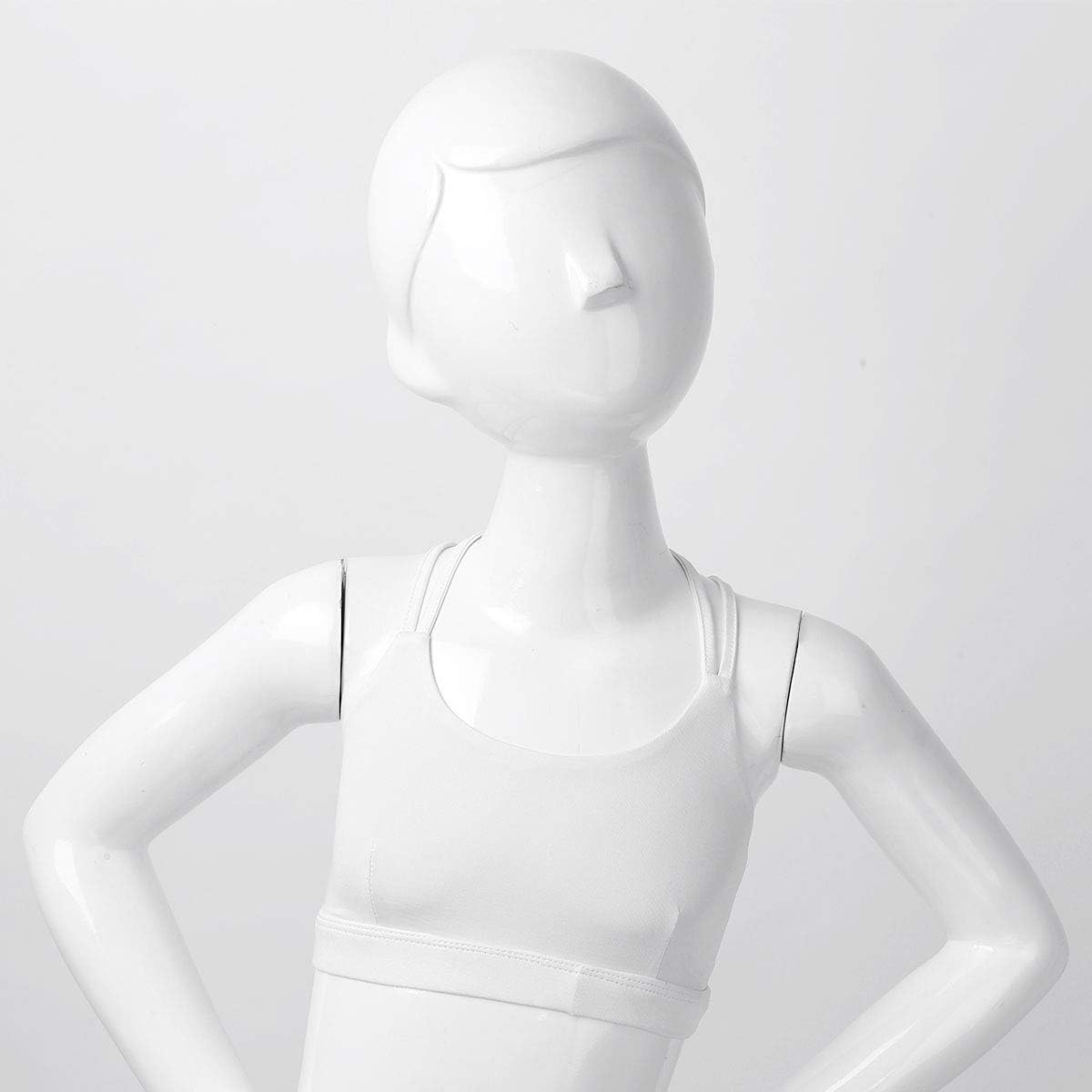 iiniim Kids Girls Stretchy Athletic Cross Back Bra Tanks Tops Crop Top for Sports Yoga Exercise Workout