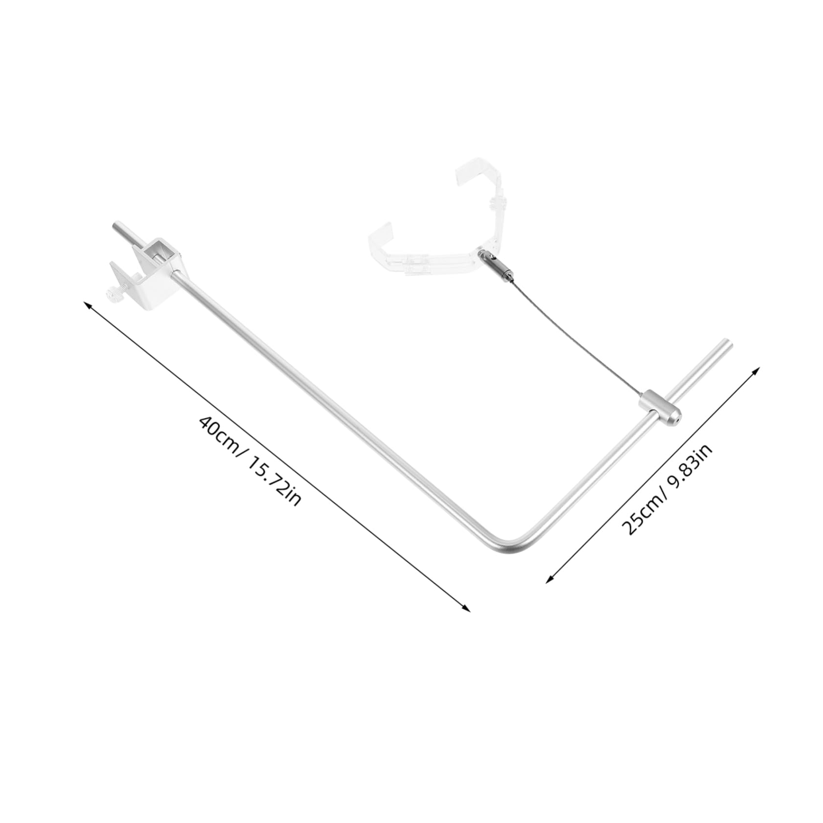 Soporte De Luz Para Acuario Ajustable De Aluminio 15.74In Para Tanques De Agua Dulce Y Salada Soporte Colgante De Luz Pecera Fácil De Instalar 2 Piezas