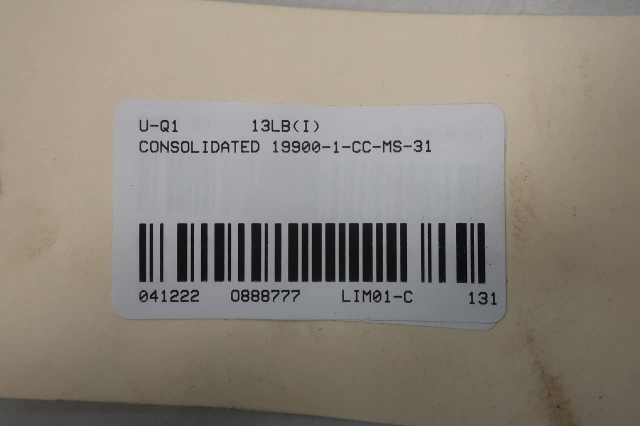 Barcode label for Consolidated 19900-1-CC-MS-31
