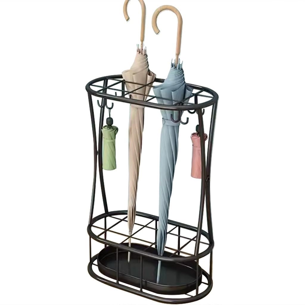 SBZIOJHDR umbrella stand, For Entryway Simple Style Hollow Structure(Black)