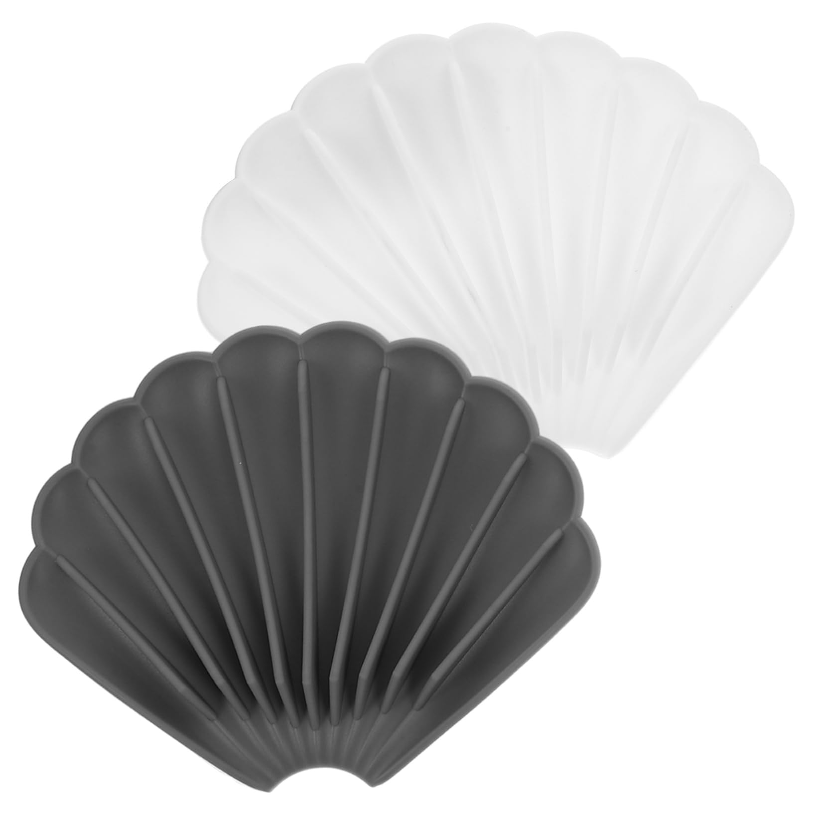 Cabilock Jabonera De Silicona con Drenaje Soporte para Jabón Antideslizante Resistente Y De Limpiar para Baño Y Cocina Diseño Gris Y 2 Piezas X 5