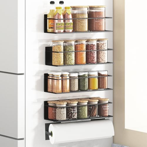 Roysili Magnetic Spice Rack For Refrigerator, Magnetic Fridge Shelf For