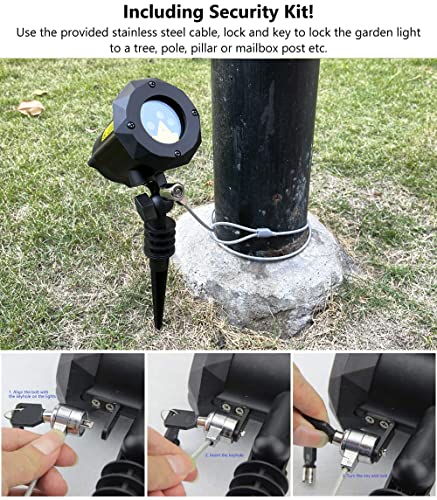 Image of Poeland Garden Lights Moving Laser Christmas Lights Firefly Star Projector for Home and Garden