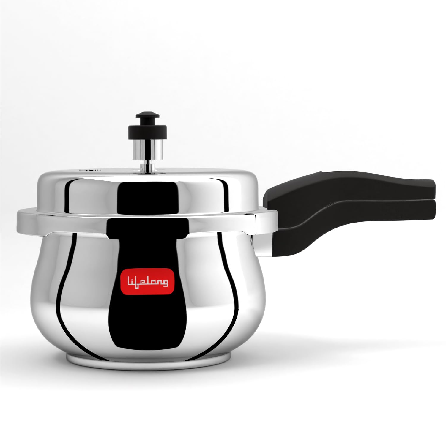 Lifelong Stainless Steel Curve Pressure Cooker 2Liters | Induction & Gas Stove Compatible with Outer Lid, ISI Certified & Lock System | Safe & Durable Kitchen Essential with 5 Years Warranty (Silver)-picture-36