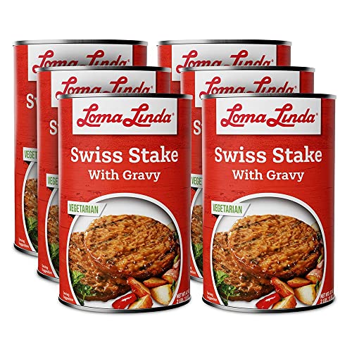 Loma Linda - Plant-Based - Swiss Stake with Gravy (47 oz.) (Pack of 6) - Kosher