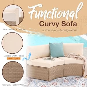 Sunsittoutdoorsectionalset11piecehalfmoonpatiofurniturenaturalcolorwickersofacreamywhitecushionswith4sidetableand4pillows Urban Country Home Decor Sunsitt outdoor sectional set 11 piece half moon patio furniture natural color wicker sofa creamy white cushions with 4 side table and 4 pillows urban country home decor