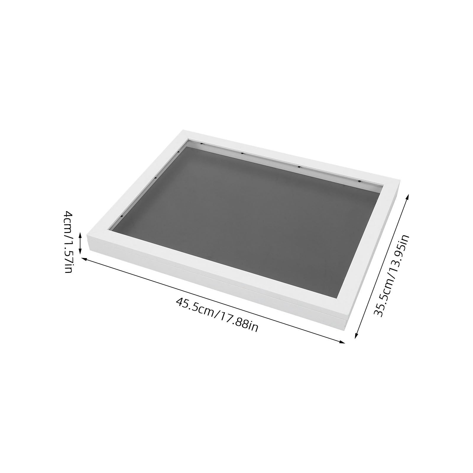 Marco de Uniforme de Madera Blanco Rectangular Protección Fiable y Panel Transparente para Exhibir Camisetas de Fútbol en Espacios Deportivos y Hogar