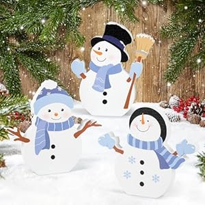 COCHIE Cute Snowman Winter Tiered T...