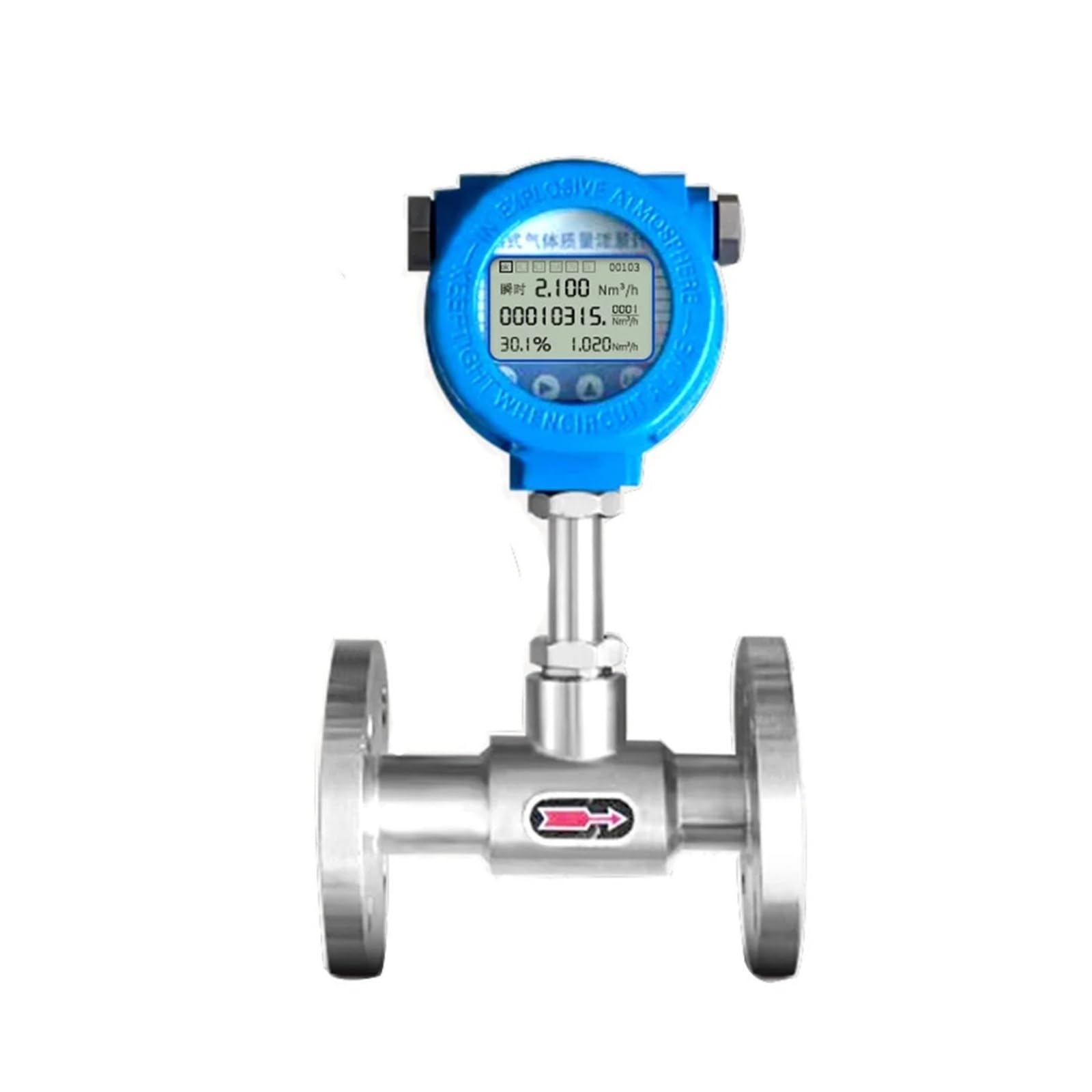 Medidor de caudal másico de gas con pantalla LCD Medición del caudal de aire comprimido de hidrógeno, oxígeno y nitrógeno Garantizar la estabilidad(DN25)