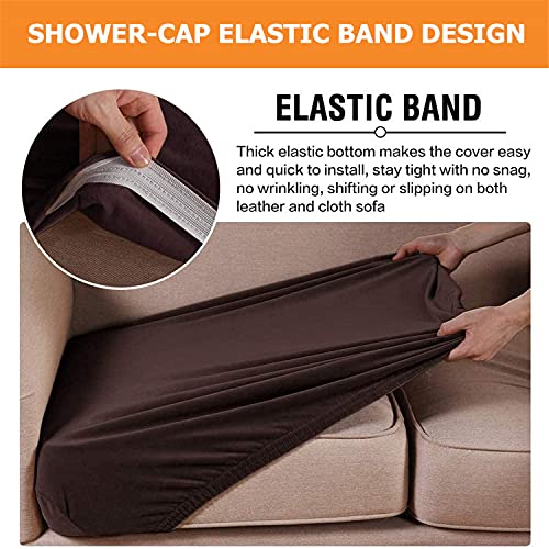 Housses de coussin de siège de canapé pour rénover et protéger une assise usée café - 4