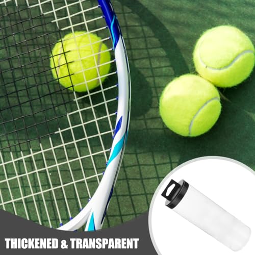 POPETPOP Transparent Tennis Ball can with Black Lid 9.4 Inch Clear PVC Tube Tennis Storage Container for Organizing Sports Accessories