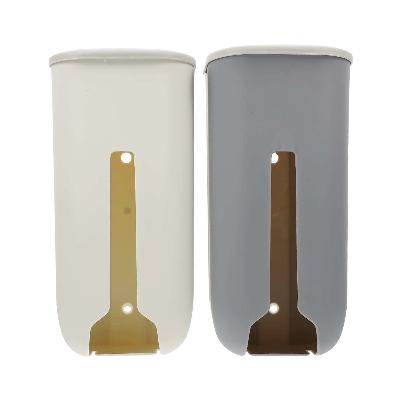 Organizador de bolsas de plástico blanco con adhesivo de pared resistente para cocina, 2 uds