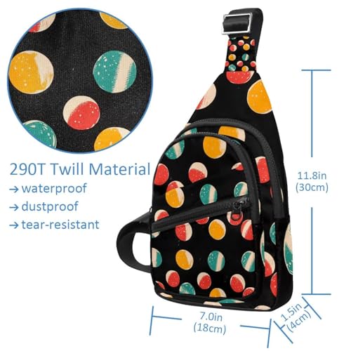Mochila cruzada multicolor talla única para hombre y mujer ajustable 4