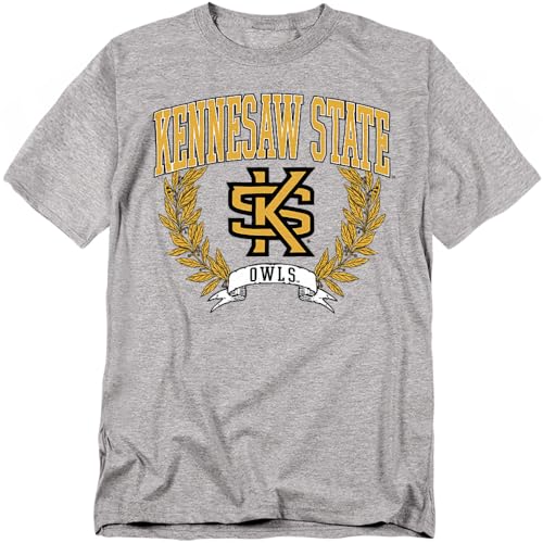 LOGOVISION Kennesaw State University Laurels Dark Unisex Adult T Shirt Athletic Heather Small