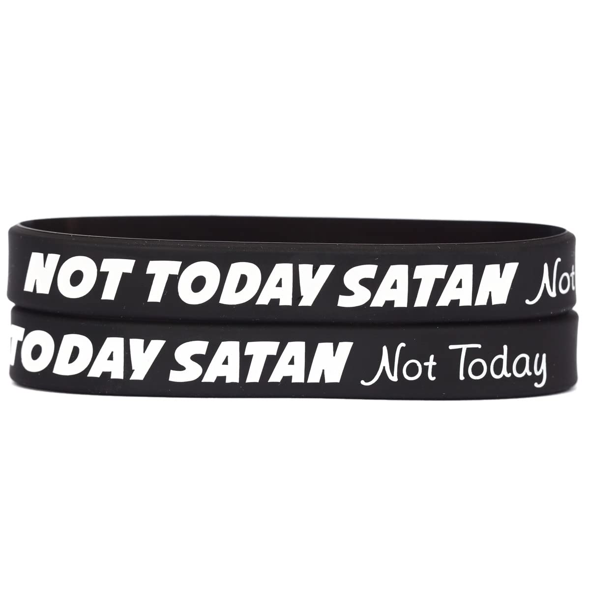 2 of Not Today Satan, Not Today Bracelet Wristbands