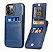 Seabaras iPhone 14 Pro Wallet Case with Credit Card Holder Case for Women Men PU Leather Wallet Case for iPhone 14 Pro Case 6.1 inch (Blue)