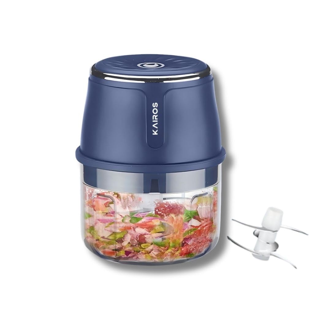 Kairos Chop Pro Mini – 250 ML Rechargeable Electric Chopper | 6 Stainless Steel Blades | Type-C Charging | Portable & Lightweight | One-Touch Operation | Perfect for Veggies, Nuts, Baby Food & More-image-12
