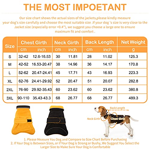 Denterun Winter Warm Dog Jacket Reflective Reversible Windproof Cozy Cold Weather Puppy Coat Water Repellent Vest Thick Fleece Apparel With Harness/Leash Hole For Outdoor Small Medium Large Dogs #TOP4