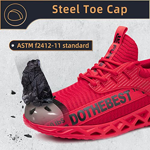 Image of Furuian Steel Toe Sneakers for Men Women Lightweight Safety Shoes Comfortable Puncture Proof Slip On Indestructible Work Shoes