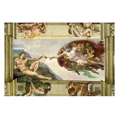 Affiche La Création d'Adam poster reproduction fresque Chapelle Sixtine déco murale
