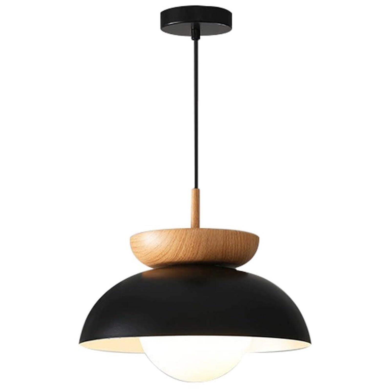 HUAYUSEDF Modern Industrial Wrought Iron Pendant Lamp Chandelier Hanging Lighting Ceiling Fixture E27 Single Head Flush Mount for Living Room Bedroom Bar
