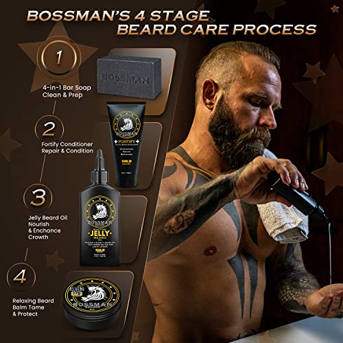 Bossman Men’s Bar Soap 4-In-1 – Natural Organic Beard Wash, Shampoo, Body Wash, Shaving And Bath Soap - Essential Beard Care (4Oz), Scent- Eucalyptus And Tea Tree (1) #TOP7