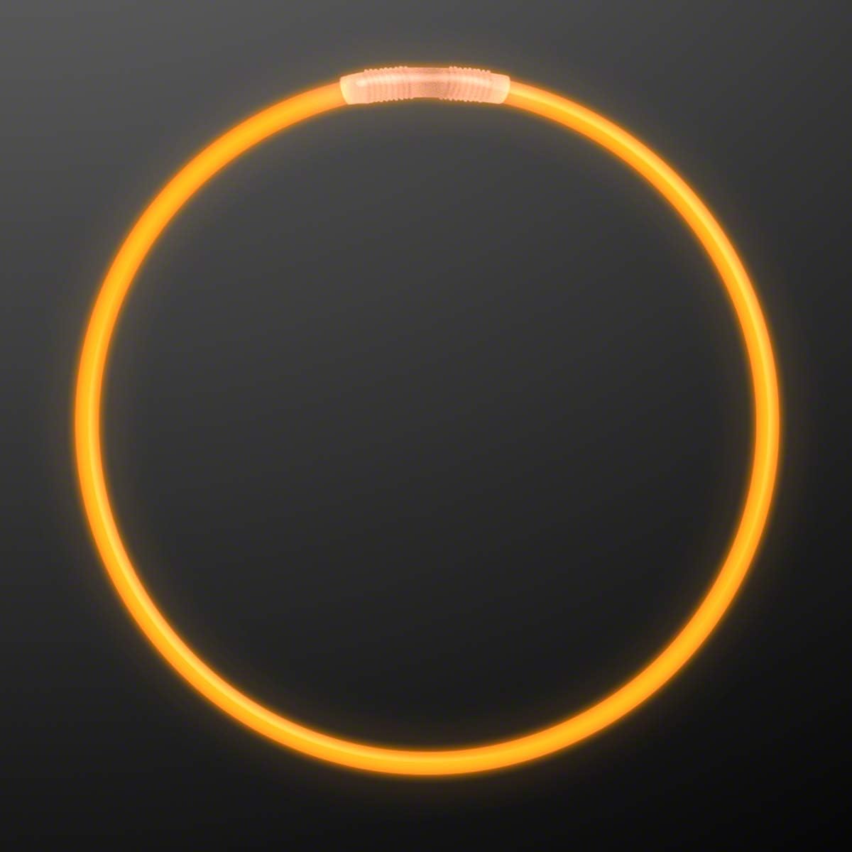 FlashingBlinkyLights 50 22" Premium Glow Stick Necklaces in Orange