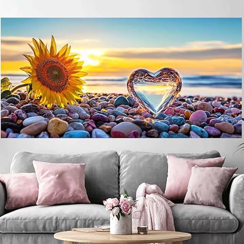 Diamond painting 80x240cm de tournesol pour sublimer votre grand salon