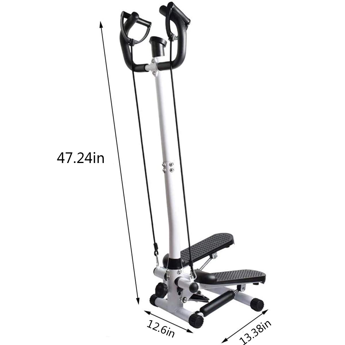Stepper per Scale di Fitness, Stepper Multifunzione per Uso Domestico Mute Fitness Esercizio Sportivo Corpo con Monitor LCD e bracciolo,Package b