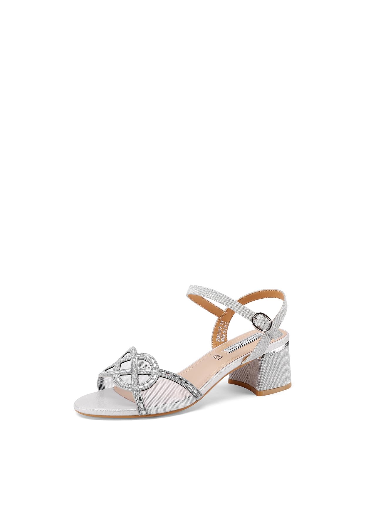 QUEEN HELENA Sandali Eleganti con Strass con Tacco Basso Donna ZM9965