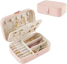 Right Products PU Leather Travel Jewelry Box Organizer Drawer with Pouch for Earring |Storage Case for Rings, Earrings, Necklace Jewelry Organizer for Women Travel(Color As Per Availibility)