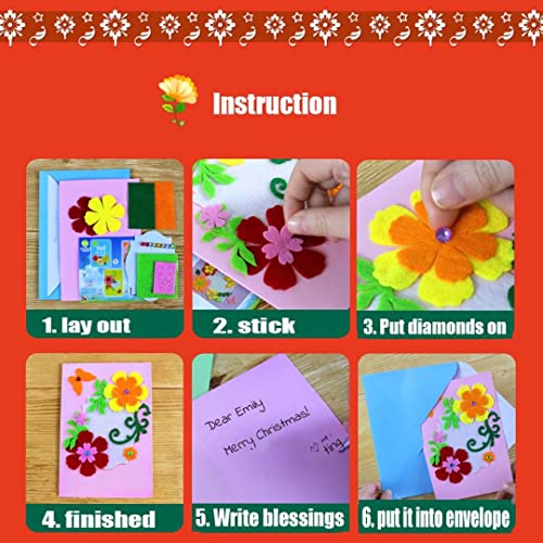 Qiaoniuniu Card Making Kits Diy Handmade Greeting Card Kits For Kids, Christmas Card Folded Cards And Matching Envelopes Thank You Card Art Crafts Crafty Set Gifts For Girls Boys #TOP3