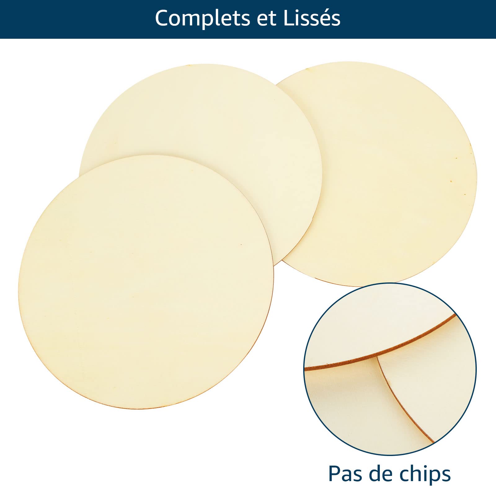 ROWOOD Set di 12 fogli di compensato rotondi, 30 cm, dischi in legno grezzo per fai da te, pittura, pirografia, decorazioni per la casa e le decorazioni natalizie
