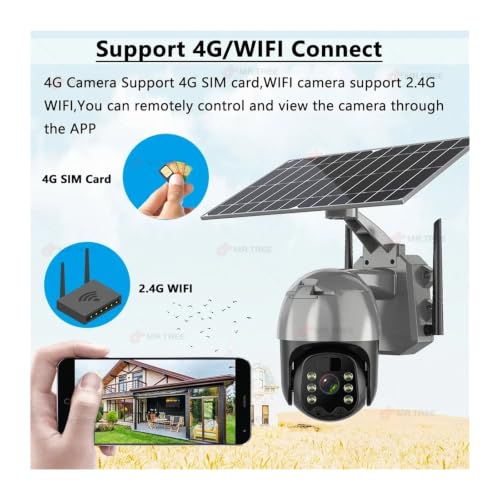 Cámara PTZ solar 4G exterior para una vigilancia continua en 5MP 6