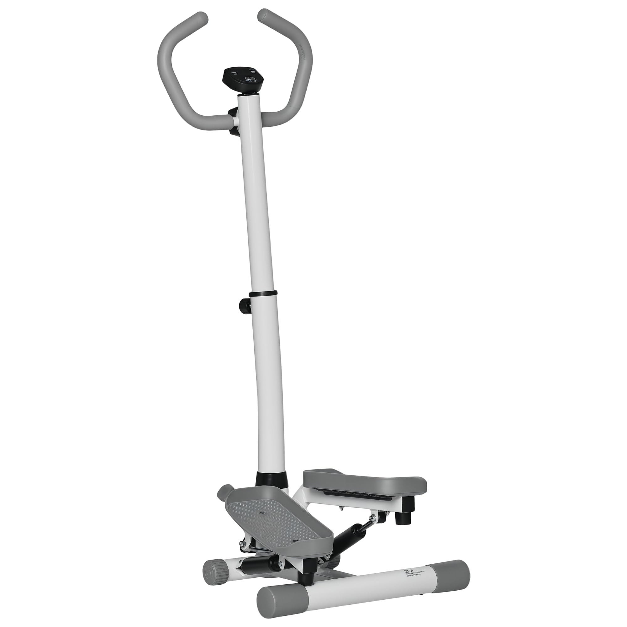 HOMCOM Adjustable Twist Stepper Aerobic Ab Exercise Fitness Workout Machine w/LCD Screen, Height Adjust Handlebars for Home Gym