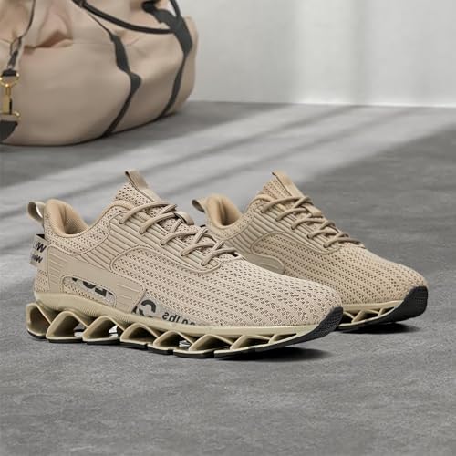 Image of Vooncosir Men's Fashion Sneakers Breathable Mesh Running Shoes Blade Non Slip Soft Sole Casual Athletic Walking Shoes