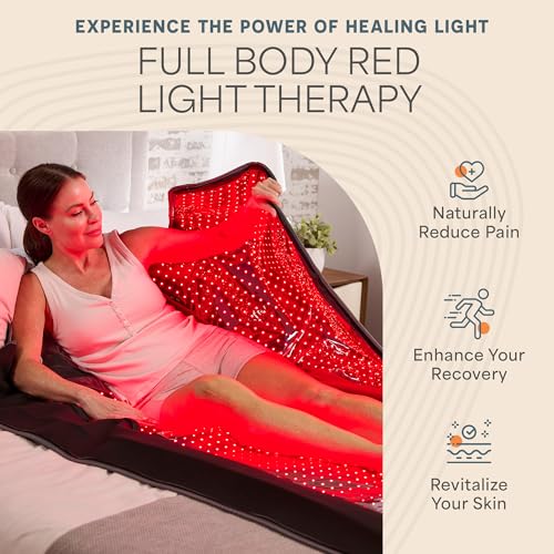 Lifepro Red Light Therapy for Body Wrap – 660nm & 850nm Near Infrared and Red Light Therapy Mat for Body – Adjustable, Portable & Full-Body Relaxation for Daily Wellness - Image 3