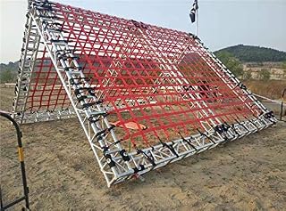 XHP Outdoor Climbing Net Frame Nets for Kids and adult, Playground Cargo Net Heavy Duty Webbing Net Climbing Soft Rope ladder Red Net,Climbing Net for Swingset