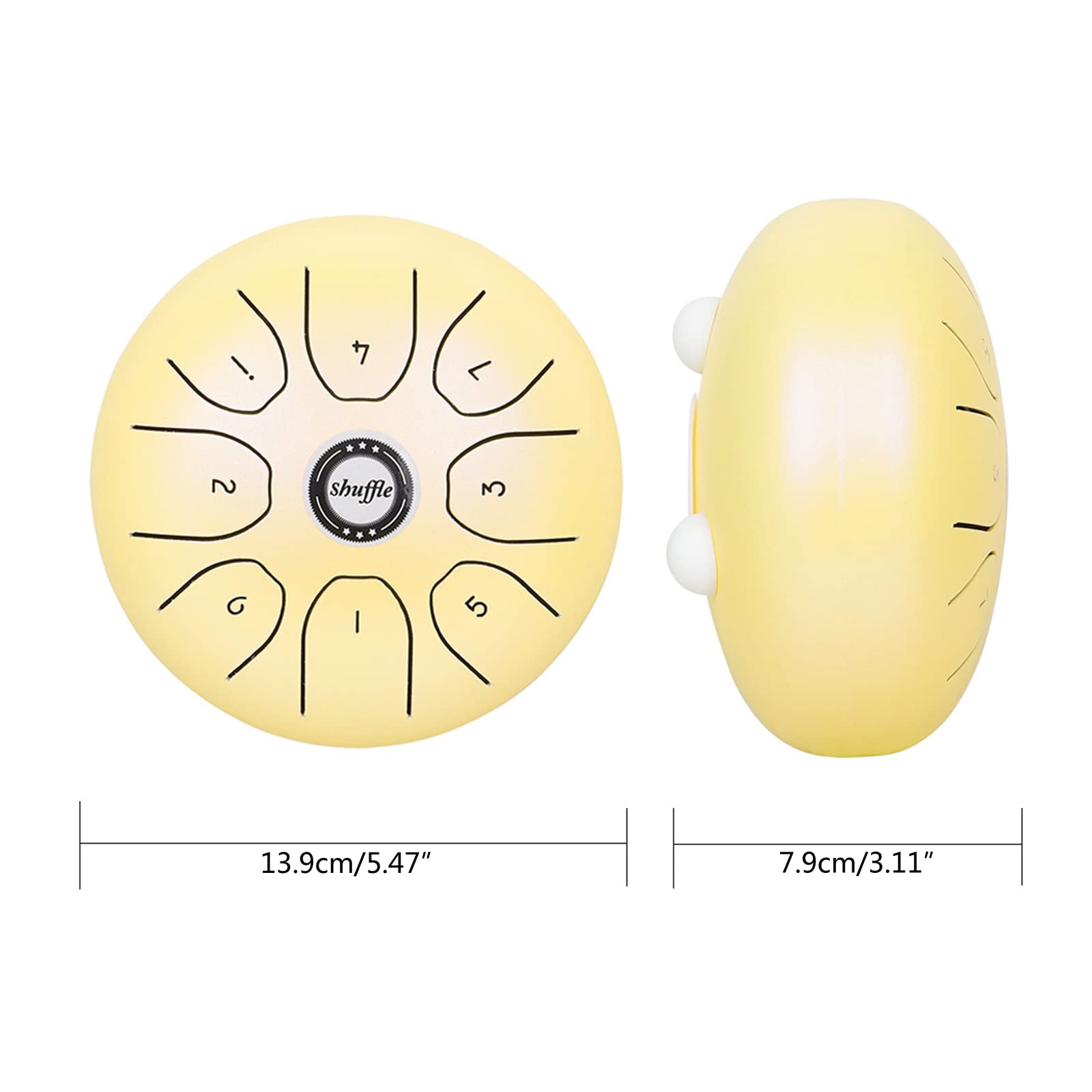 Fente langue 8 C Handpan Baguettes Sac Instrument Yoga Handpan Adultes Débutants Langue 8C