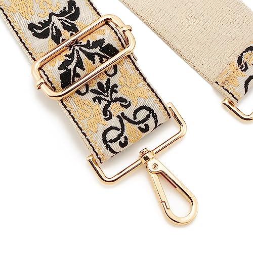 Image of Wide Shoulder Strap Adjustable Replacement Belt Guitar Style Crossbody Bag Handbag Strap Multicolor Canvas Straps(Wide:2in)(Color54)