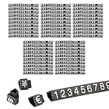 East Leaf プライスキューブ 値札 ディスプレイ おしゃれ Ｍサイズ 黒/白文字 50個 セット