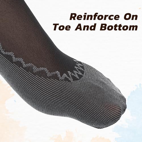 Image of 10 Pairs Sheer Socks for Women, Sheer Ankle Stocking | Anti-Slip Ankle High Nylons with Cotton Sock Bottom for Women