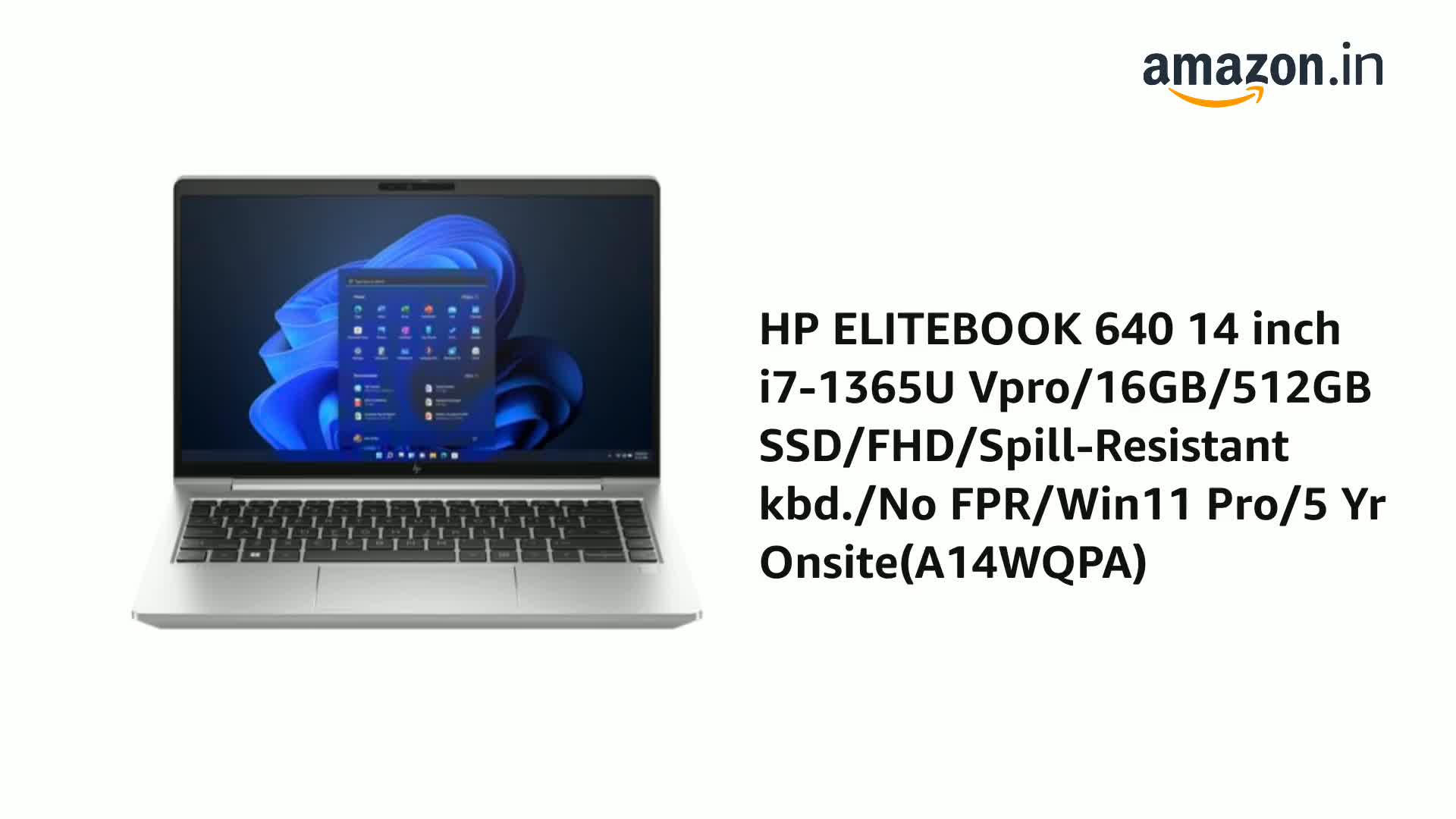 HP Elitebook 640 14 Inch Intel I7-1365U Vpro/16GB/512GB SSD/FHD