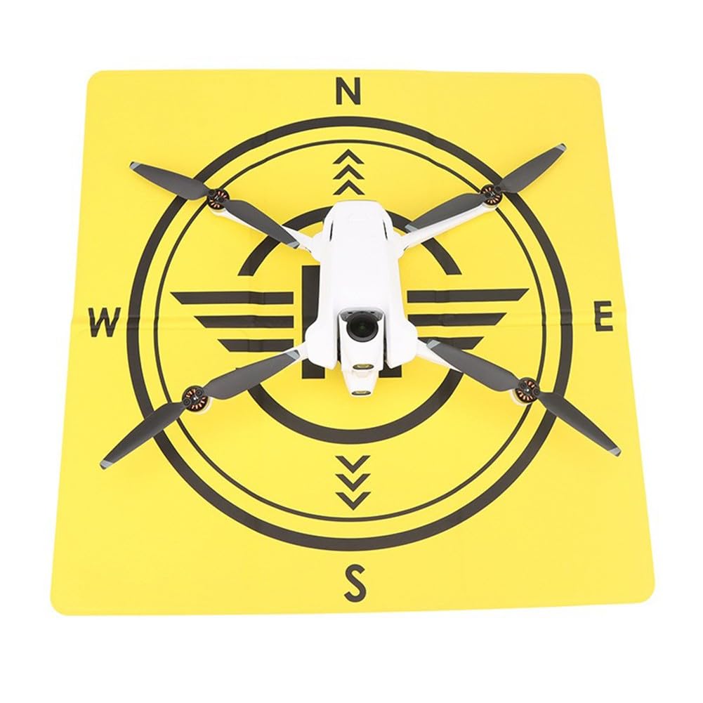 Getdoublerich Foldable PU Landing Pad 43cm Double-Sided Portable with Ground Stakes for DJI Avata 2 for mavic for mini Series